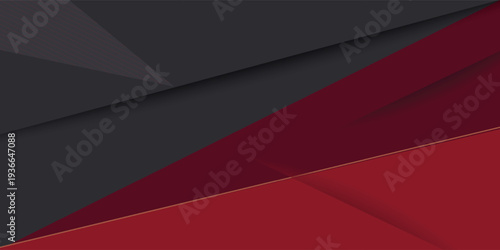Futuristic abstract dark red and gray background. Overlap on dark color geometric pattern design. Modern overlap papercut background illustration. Eps10 vector
