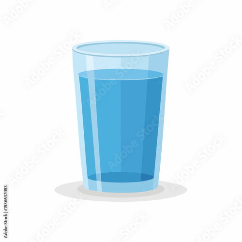 Glass of refreshing water isolated on white, cool drink