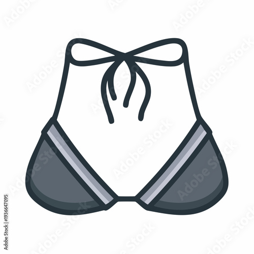 Iconic Bikini Top Illustration Vector Graphic Summer Swimsuit Apparel