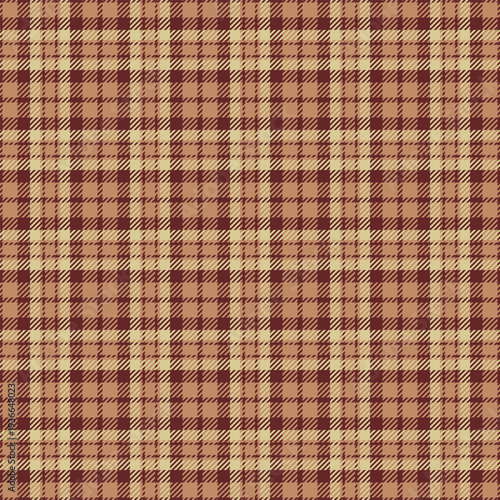 Stroke plaid textile tartan, sheet vector check texture. Feminine fabric seamless pattern background in orange and red colors.