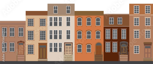 old building in the city. european exterior. old town houses panorama.