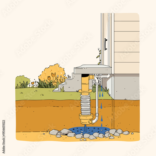 Cross Section of Gravel Drainage System