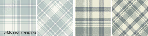 seamless  flannel  pattern set. tartan checkered fabric fashion texture background.
