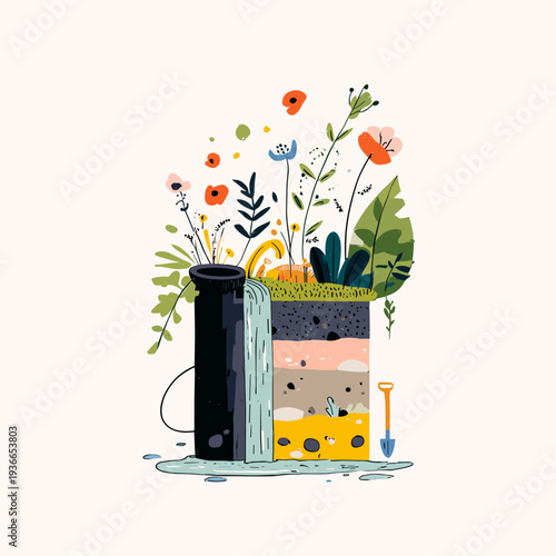 Garden Path Gravel Drainage Cross-Section