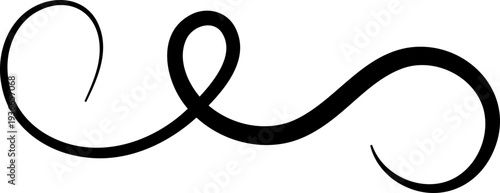 Curly Ornaments, Swirl line divider, Curly decorative doodle, fancy ornament border