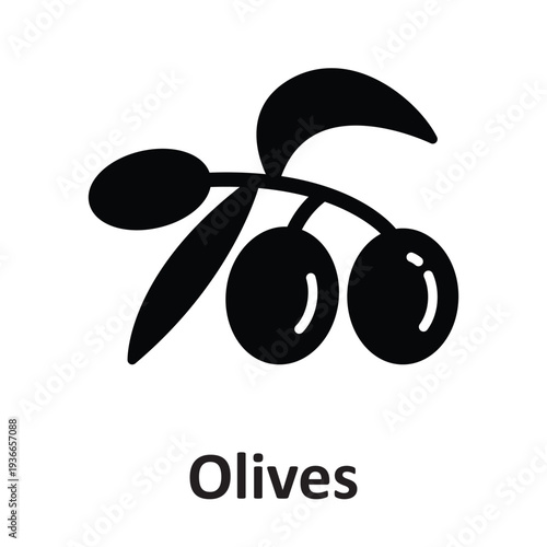 Olives Vector Icon which can easily modify or edit