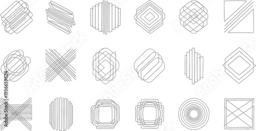 Collection of various geometric patterns and shapes