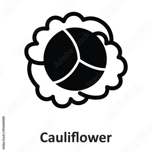Cauliflower Vector Icon which can easily modify or edit