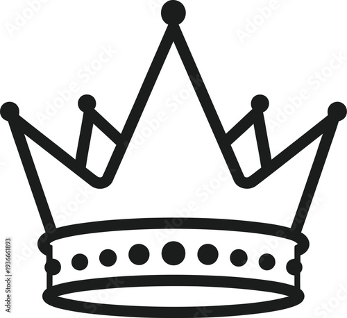 A simple line drawing of a crown