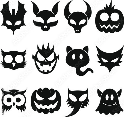 Happy Halloween Pumpkin Theme Design.Happy Halloween Spooky Night Illustration.