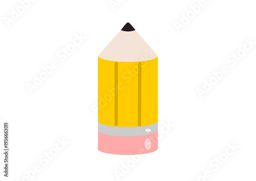 消しゴム付きの鉛筆のイラスト素材
