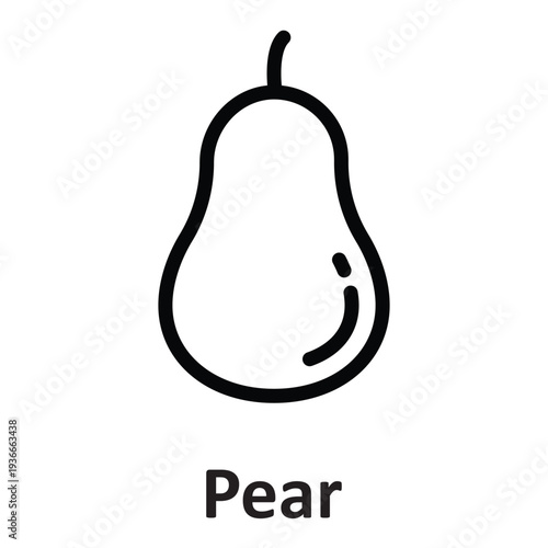 Pear Vector Icon which can easily modify or edit