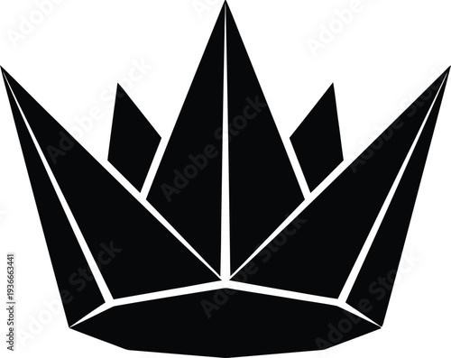 A black crown icon on a transparent background