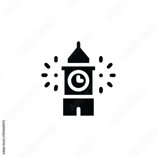 A clock made of fireworks exploding at midnight