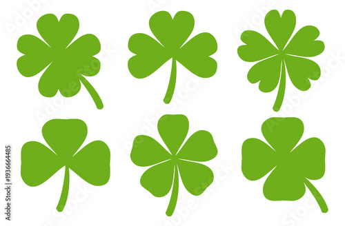 Clover leaf illustration in flat style. Clover leaf vector design symbolizes trust, hope, love, and good luck.	