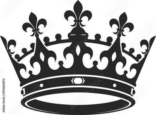 Royal crown with fleur de lis ornamentation