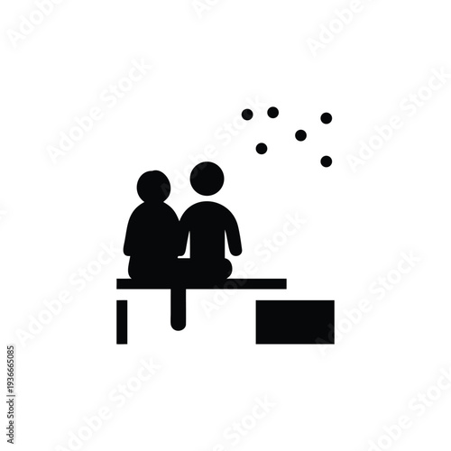 Couple enjoying a serene starry night view