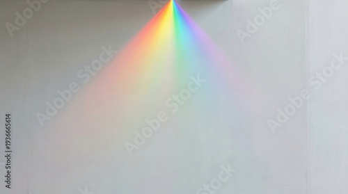 Pride Rainbow Prism Minimal Wall Light Spectrum Reflection on Smooth White Surface with Colors