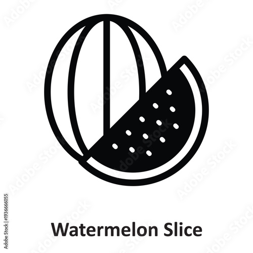  Watermelon Slice Vector Icon which can easily modify or edit