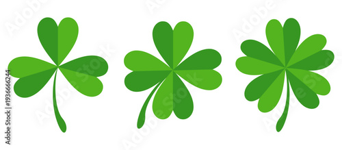 Clover leaf illustration in flat style. Clover leaf vector design symbolizes trust, hope, love, and good luck.	