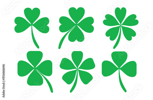 Clover leaf illustration in flat style. Clover leaf vector design symbolizes trust, hope, love, and good luck.	