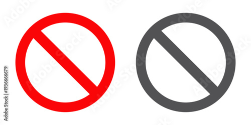 red circle sign for prohibition, stop, danger. stop sign	