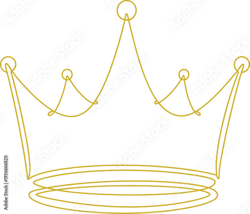 A simple yellow crown illustration