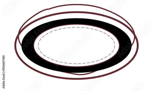 vector illustration of a black rubber stamp