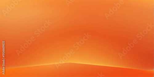 An artistic abstract background features bright orange and yellow waves with flowing light curves and motion textures, creating a warm energy vector illustration for a modern wallpaper design