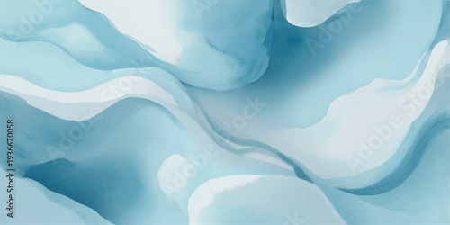 Abstract blue background featuring a soft wavy texture and ice patterns with liquid curves and light motion for a clean nature design wallpaper