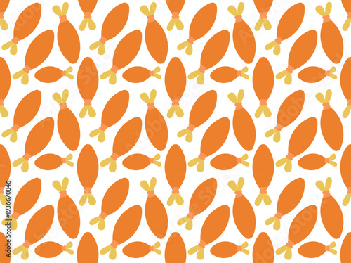 Design background tempura repeat pattern unique white background