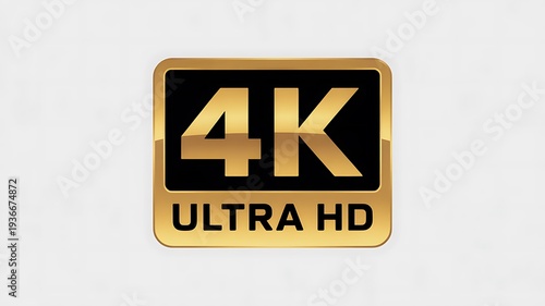 Golden 4K Ultra HD logo on sleek black background