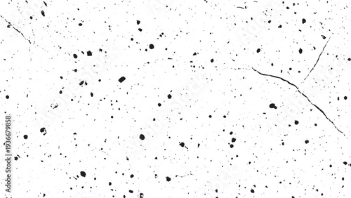 Black dust and scratches vector texture with randomly scattered particles and fine lines on transparent background for creating vintage film effects or distressed surface appearances in art