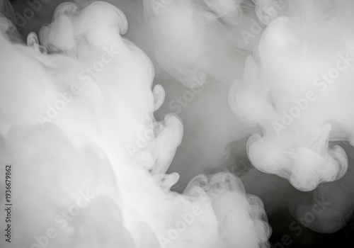 Abstract texture background created by dense, swirling white vapor or smoke. Mysterious, ethereal atmosphere perfect for copy space or overlay effects ,atmospheric ,vapor ,blank