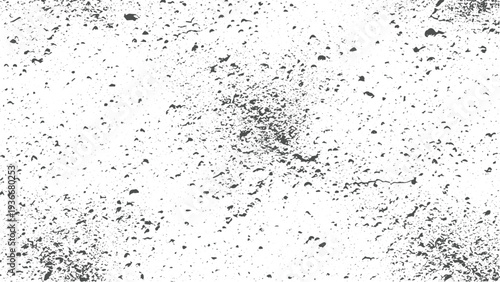 Abstract grunge distressed texture overlay element with random splattered dark paint effect on transparent background