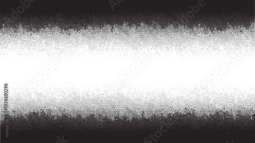 Retro halftone pattern with dark borders fading into checkered transparency perfect for grunge or vintage design elements and graphic overlays