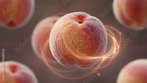 Futuristic energy spheres in space