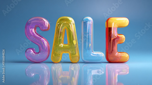 カラフルなSALE文字背景