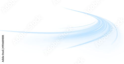 Shining light streaks bend into smooth spirals. The neon glow creates a powerful motion effect. Great for futuristic graphic backgrounds.