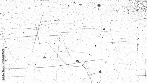 Grunge scratch and dust texture on transparent background vector illustration, distressed surface overlay with random specks