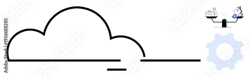 Cloud technology. Cloud infrastructure supports innovation through resource management and balanced data exchanges. Cloud empowers decision-making for IT, finance, and innovation sectors. technology