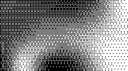 Bitmap dithered pixel gradients with 8-bit halftone abstract texture—retro game and vintage video vibes. Y2K pixelation, grain, gradation, and noise in a bold vintage vector-style creative concept.