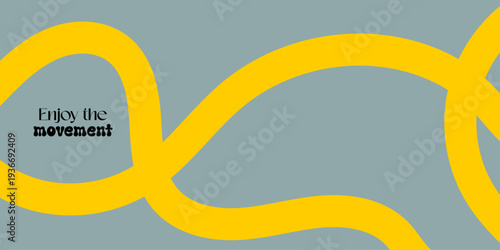 Abstract background featuring bold yellow linear wave patterns on a muted grey backdrop for modern creative digital layouts for design