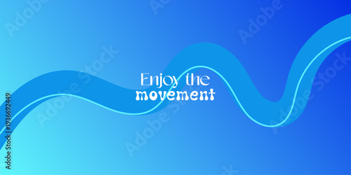 Fluid background featuring vibrant blue gradient wave patterns with smooth linear strokes for modern digital tech layouts.