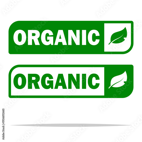 Organic food label icon transparent vector isolated illustration