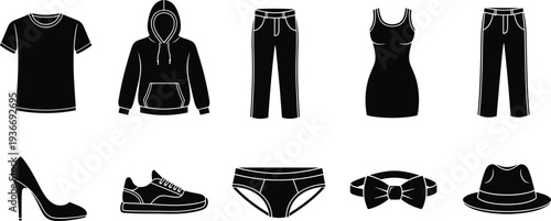Fashion Clothing and Accessories Vector Set"