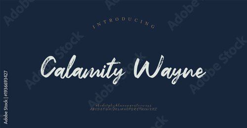 Calamity Wayne, Script Font, aesthetic, Uppercase Lowercase and Number. wedding font, Classic Lettering Minimal Fashion Designs. Typography modern serif fonts regular decorative vintage concept.