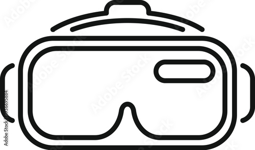 Virtual reality headset icon representing modern technology and immersive metaverse experiences