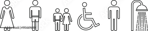 "Icons Set of People, Gender, and Accessibility"