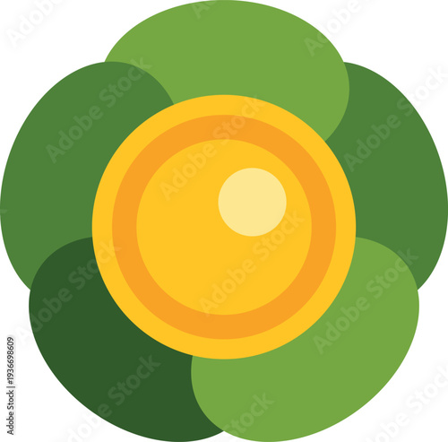 Brussels sprout icon, a nutrient rich green vegetable for healthy eating